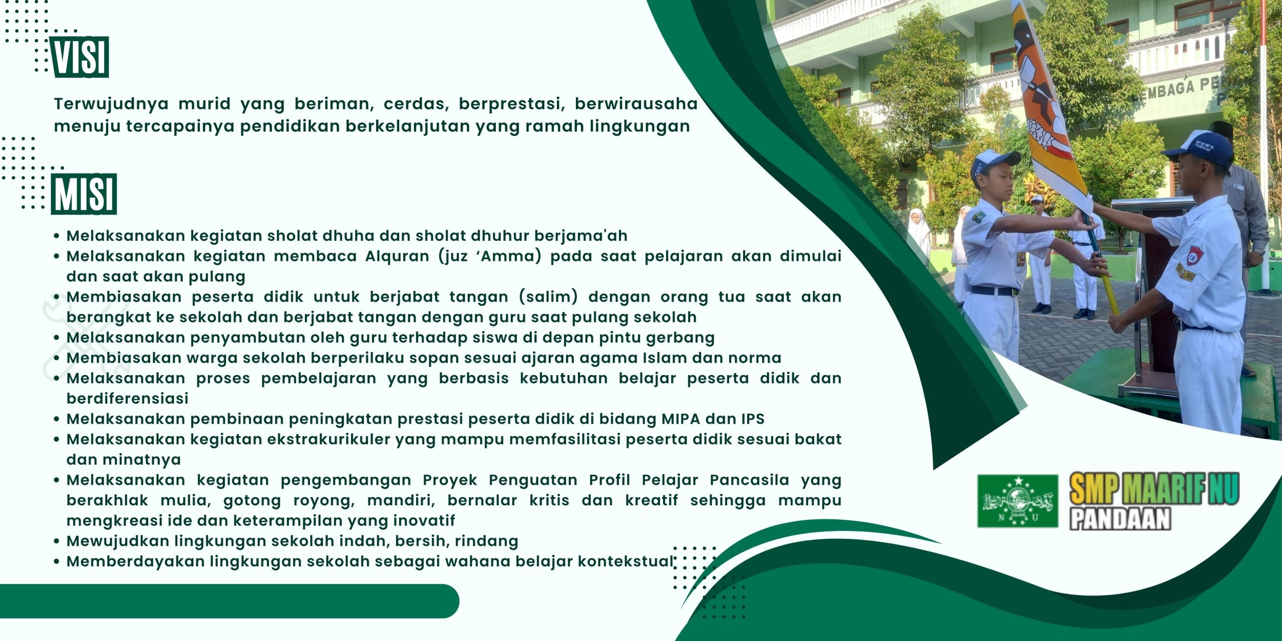 Hijau dan Putih Modern Selamat Datang Mahasiswa Baru Banner